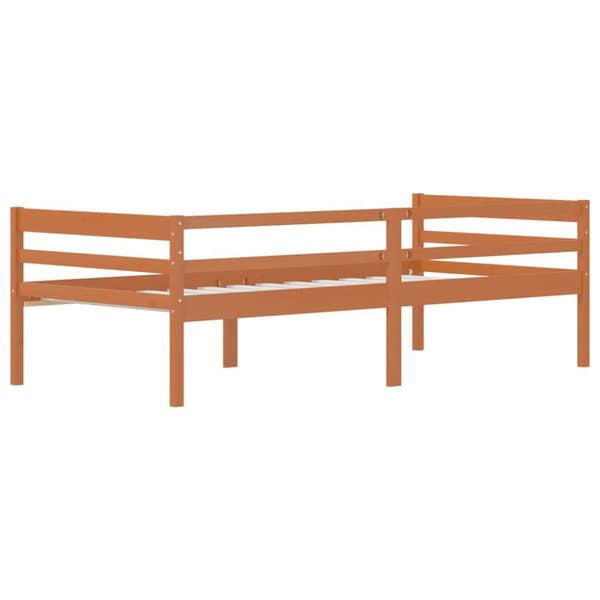 Sängram honungsbrun massiv furu 90x200 cm