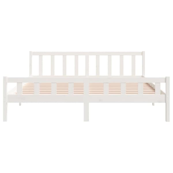 sengeramme 160x200 cm massivt træ hvid