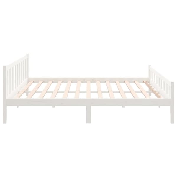 sengeramme 160x200 cm massivt træ hvid