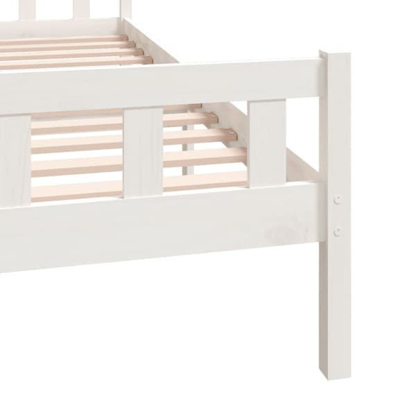 sengeramme 160x200 cm massivt træ hvid