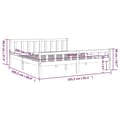 Miniatyrbillede 9 af 9: sengeramme 160x200 cm massivt træ hvid