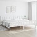 Miniatyrbillede 1 af 9: sengeramme 160x200 cm massivt træ hvid