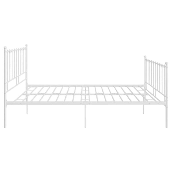 sengestel 140x200 cm metal hvid