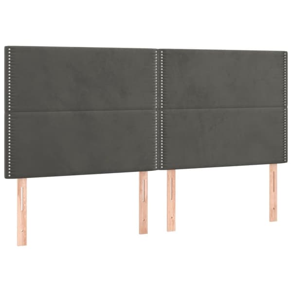 kontinentalseng med madras 80x200 cm fløjl mørkegrå
