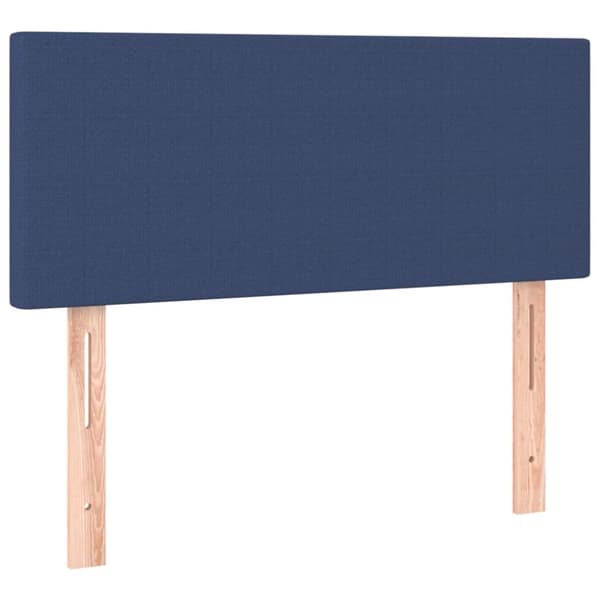 kontinentalseng med madras 100x200 cm stof blå