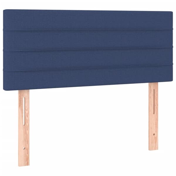 kontinentalseng med madras 100x200 cm stof blå