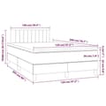 Miniatyrbillede 7 af 7: kontinentalseng med madras 120x200 cm stof sort