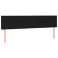 Miniatyrbillede 7 af 8: kontinentalseng med LED-lys 160x200 cm stof sort