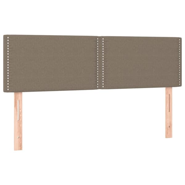 Mannermainen sänky patjalla, taupe, kangas, 140x190 cm