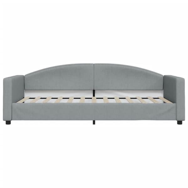 Dagbädd med madrass ljusgrå 90x200 cm tyg
