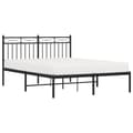 Miniatyrbillede 3 af 9: sengeramme med sengegavl 140x200 cm metal sort