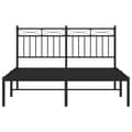 Miniatyrbillede 5 af 9: sengeramme med sengegavl 140x200 cm metal sort