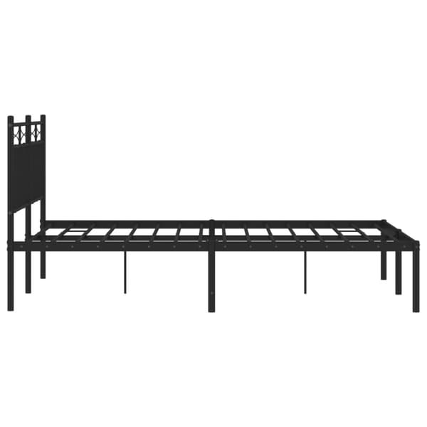 sengeramme med sengegavl 140x200 cm metal sort