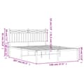 Miniatyrbillede 9 af 9: sengeramme med sengegavl 140x200 cm metal sort