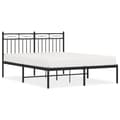 Miniatyrbillede 2 af 9: sengeramme med sengegavl 140x200 cm metal sort