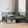 Miniatyrbillede 1 af 9: sengeramme med sengegavl 140x200 cm metal sort