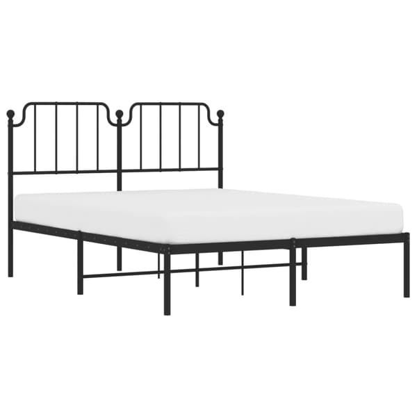 sengeramme med sengegavl 140x190 cm metal sort