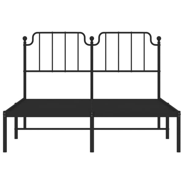 sengeramme med sengegavl 140x190 cm metal sort