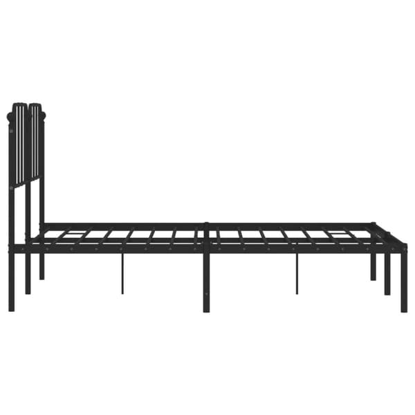 sengeramme med sengegavl 140x190 cm metal sort