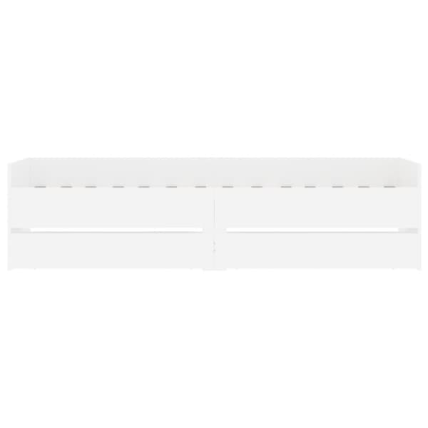 Sängram med lådor vit 100x200 cm