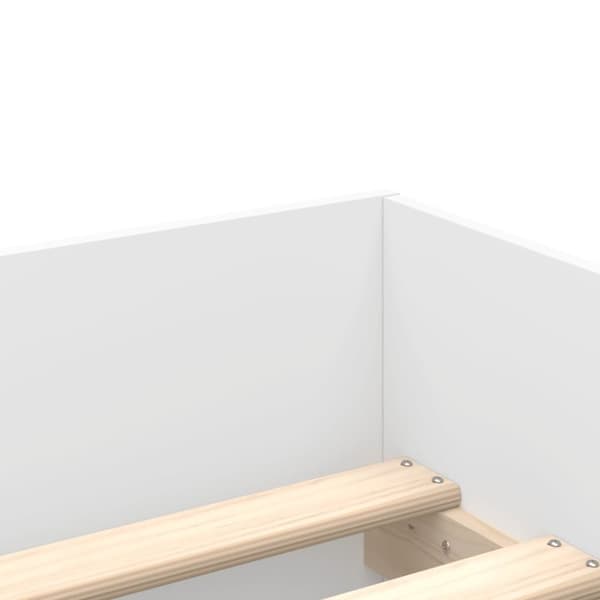 Sängram med lådor vit 100x200 cm