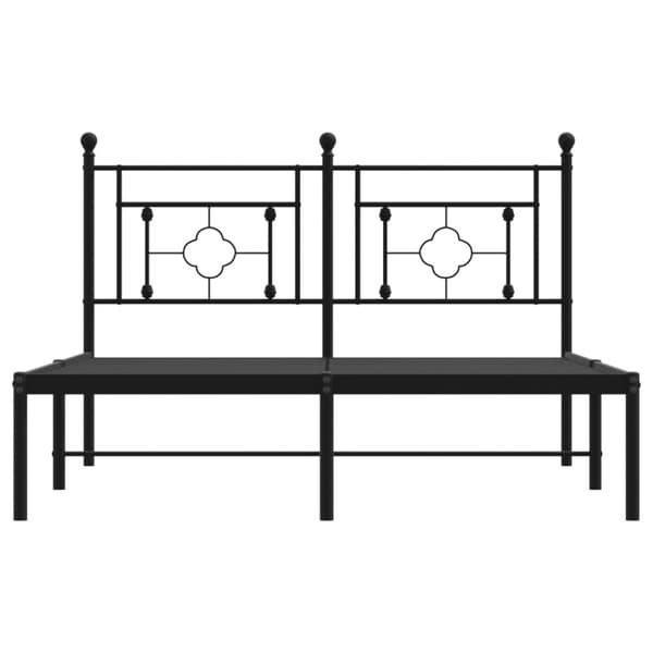 sengeramme med sengegavl 140x190 cm metal sort