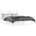 Miniatyrbillede 3 af 10: sengeramme med sengegavl 135x190 cm metal hvid