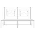 Miniatyrbillede 5 af 10: sengeramme med sengegavl 135x190 cm metal hvid