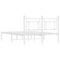Miniatyrbillede 7 af 10: sengeramme med sengegavl 135x190 cm metal hvid