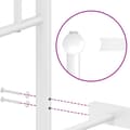 Miniatyrbillede 9 af 10: sengeramme med sengegavl 135x190 cm metal hvid