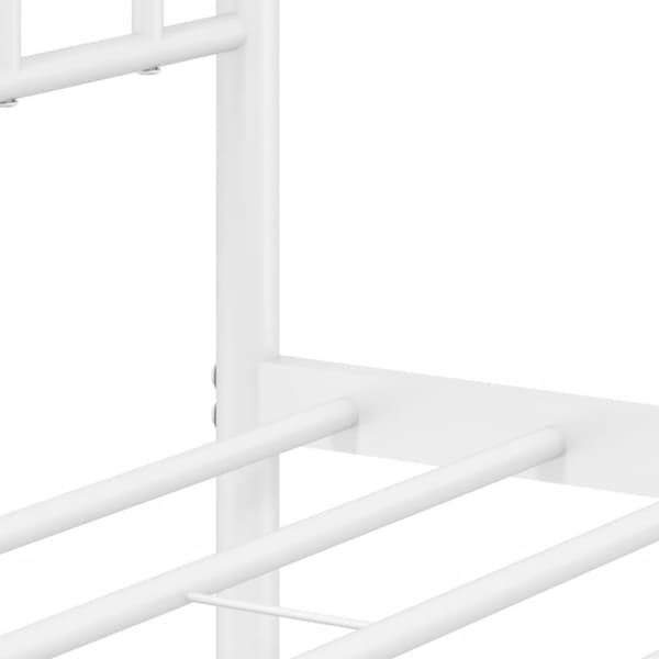 sengeramme med sengegavl 135x190 cm metal hvid