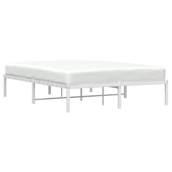 sengeramme 140x190 cm metal hvid