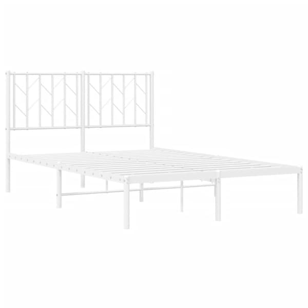 sengeramme med sengegavl 120x190 cm metal hvid