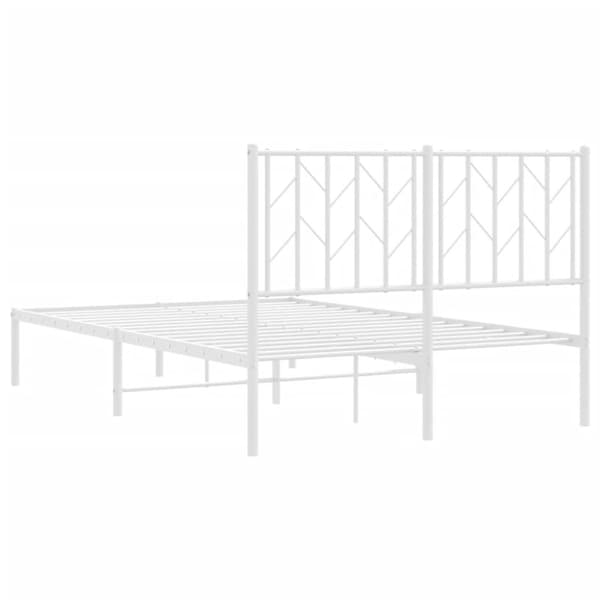 sengeramme med sengegavl 120x190 cm metal hvid