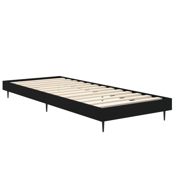 sengeramme 75x190 cm konstrueret træ sort