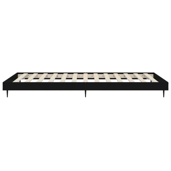 sengeramme 75x190 cm konstrueret træ sort