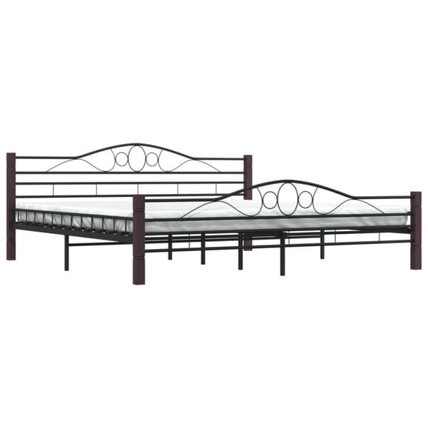 sengestel 200 x 200 cm metal sort
