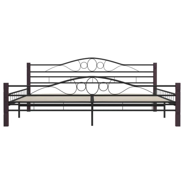sengestel 200 x 200 cm metal sort