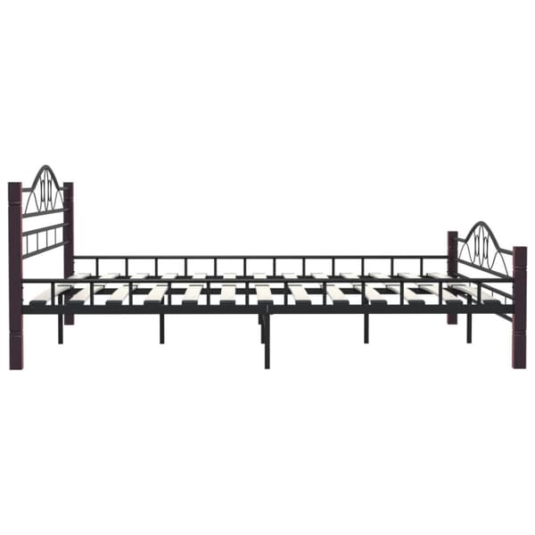 sengestel 200 x 200 cm metal sort