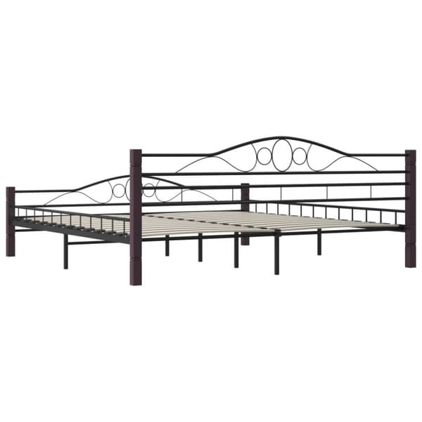 sengestel 200 x 200 cm metal sort