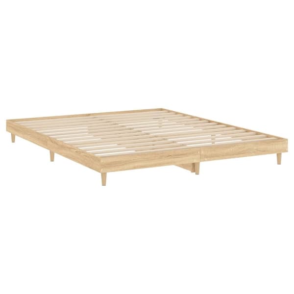 sengeramme 140x200 cm uden madras konstrueret træ sonoma-eg