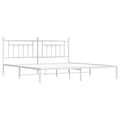 Miniatyrbillede 5 af 10: sengeramme med sengegavl 193x203 cm metal hvid