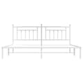 Miniatyrbillede 6 af 10: sengeramme med sengegavl 193x203 cm metal hvid