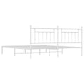Miniatyrbillede 8 af 10: sengeramme med sengegavl 193x203 cm metal hvid