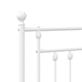 Miniatyrbillede 9 af 10: sengeramme med sengegavl 193x203 cm metal hvid
