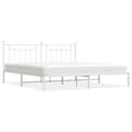 Miniatyrbillede 2 af 10: sengeramme med sengegavl 193x203 cm metal hvid