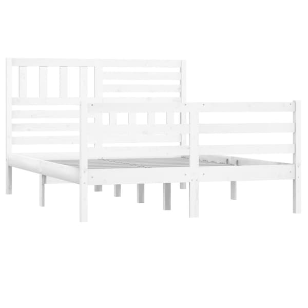 sengeramme 140x 200 cm massivt træ hvid