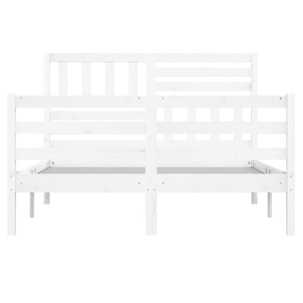 sengeramme 140x 200 cm massivt træ hvid