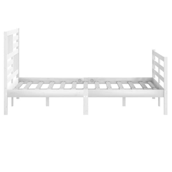 sengeramme 140x 200 cm massivt træ hvid