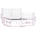 Miniatyrbillede 9 af 9: sengeramme 140x 200 cm massivt træ hvid
